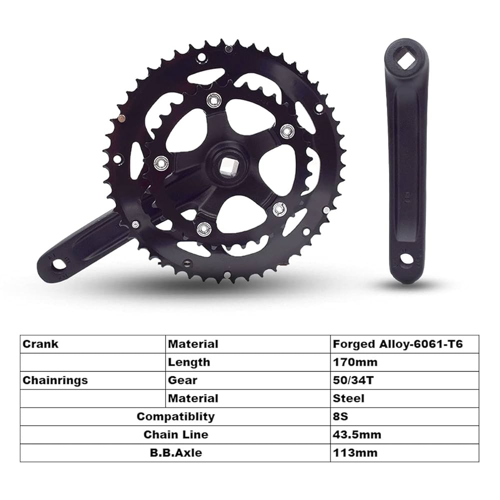 Amazon | ドリフトマニアック 自転車クランクセット 50/34T 52